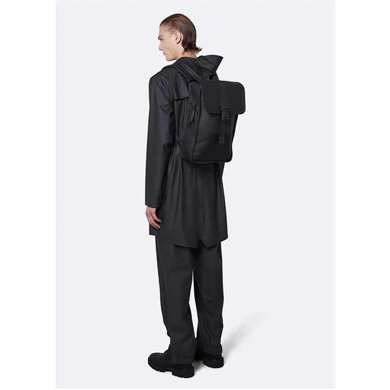 RAINS Buckle Backpack Mini Black THEBAGSTORE.nl