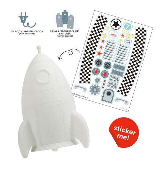 A Little Lovely Company Night Light Rocket