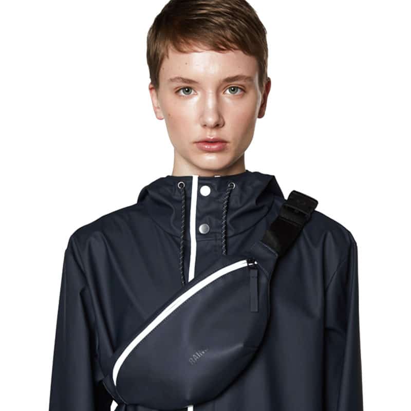 RAINS Bum Bag Mini Reflective Navy — THEBAGSTORE.nl