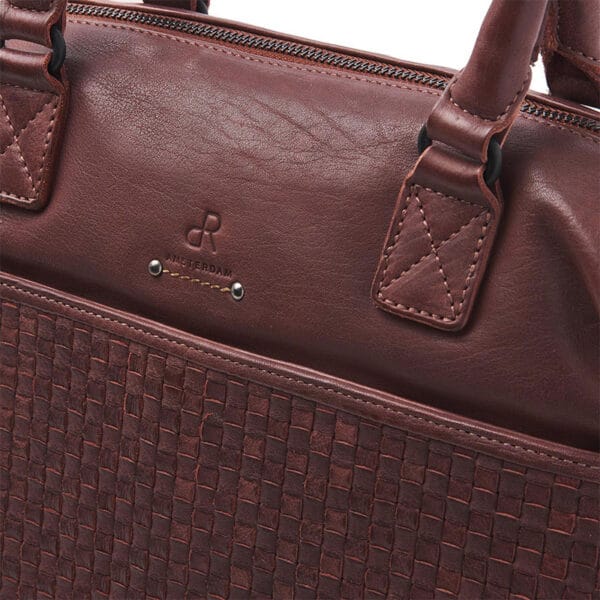 dR Amsterdam Tampa Braided Hand / Shoulderbag Brown