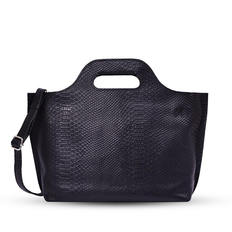 Eekhoorn Duplicatie Aanvulling MYOMY My Paper Bag Carry Handbag Anaconda Black - THEBAGSTORE.nl