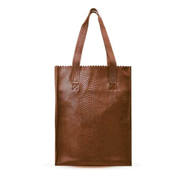 MYOMY My Paper Bag Shopper Anaconda Brandy —