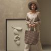 Monk & Anna Baya Shopper Check Brown