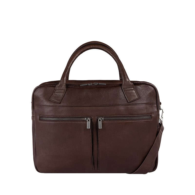 Cowboysbag laptoptas bruin