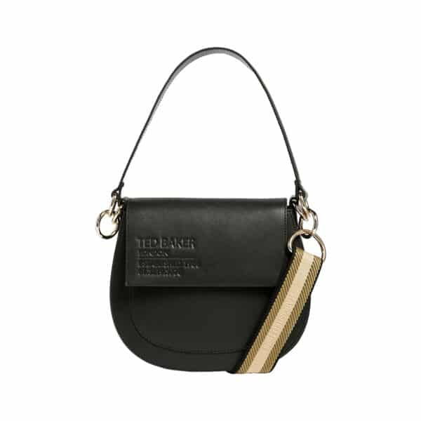 Ted Baker Darcell Branded Webbing Satchel Crossbody Jet Black