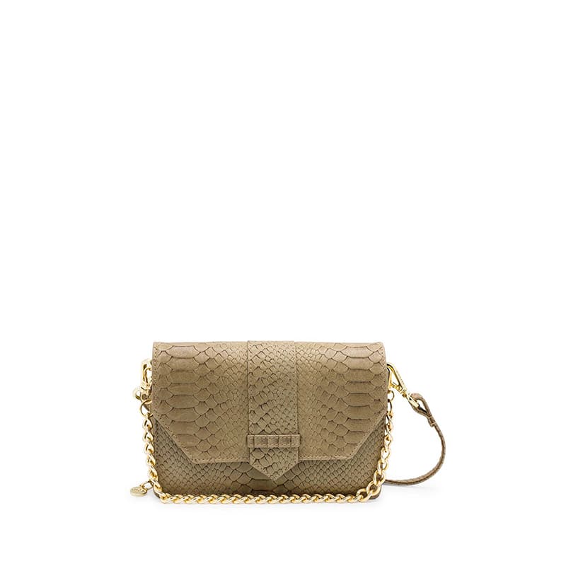 MOSZ crossbodytas grijs, taupe en goud