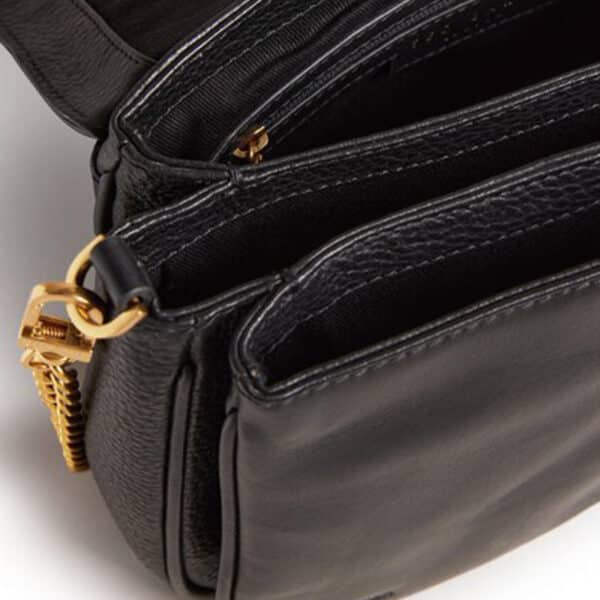 Ted Baker Nishat Soft Grainy Leather Shoulder Bag Black