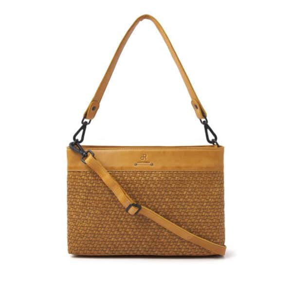 dR Amsterdam Tampa Braided Handbag Yellow