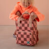 Studio Ditte Small Backpack Blocks - Pink-Brown