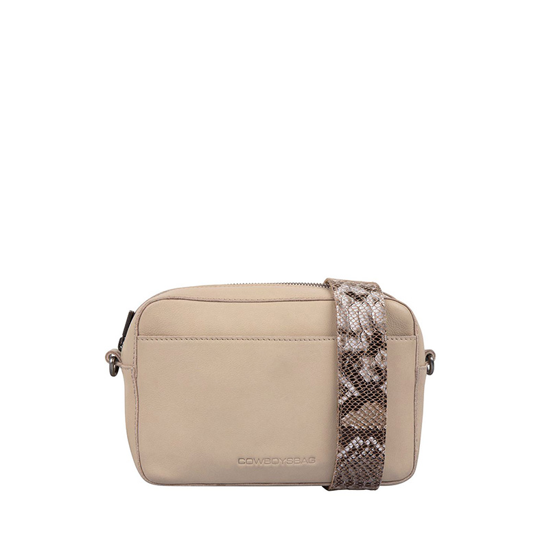 Cowboysbag crossbodytas bruin en beige