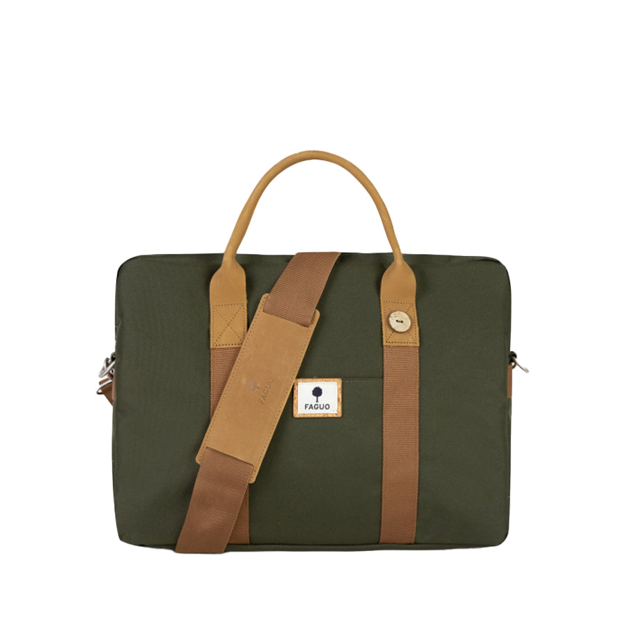 Faguo laptoptas groen