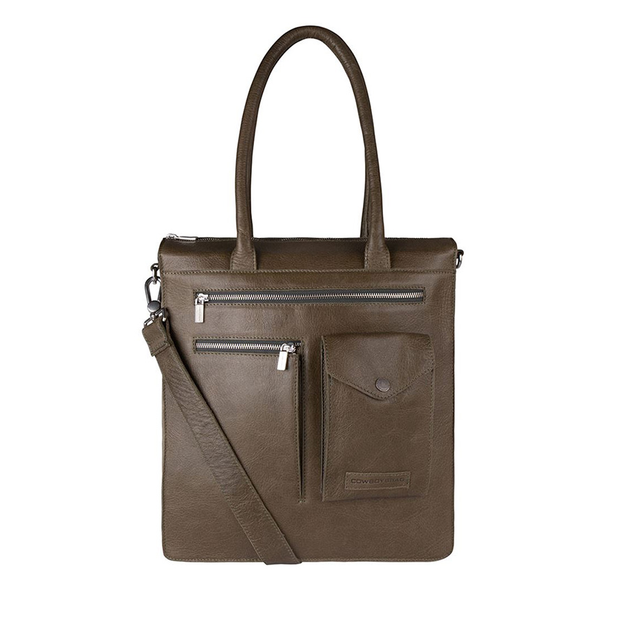 Cowboysbag laptoptas groen