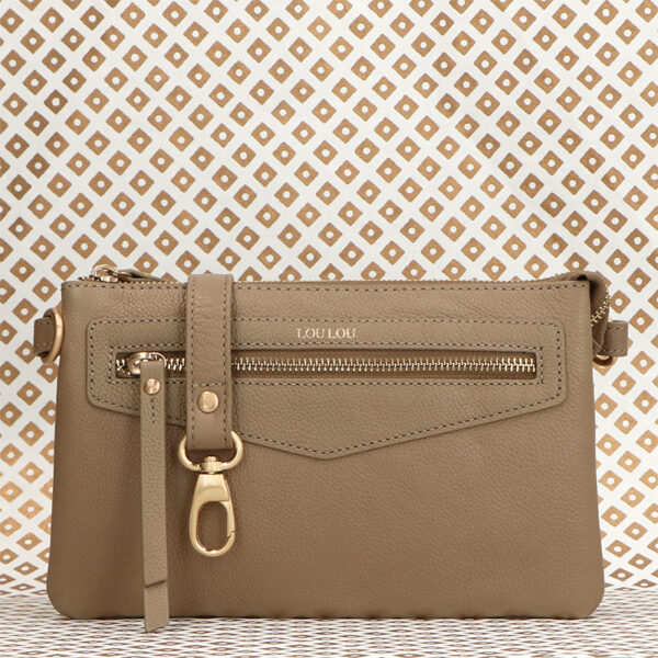LouLou Essentiels 34CROSSBODY Royal Nappa Taupe