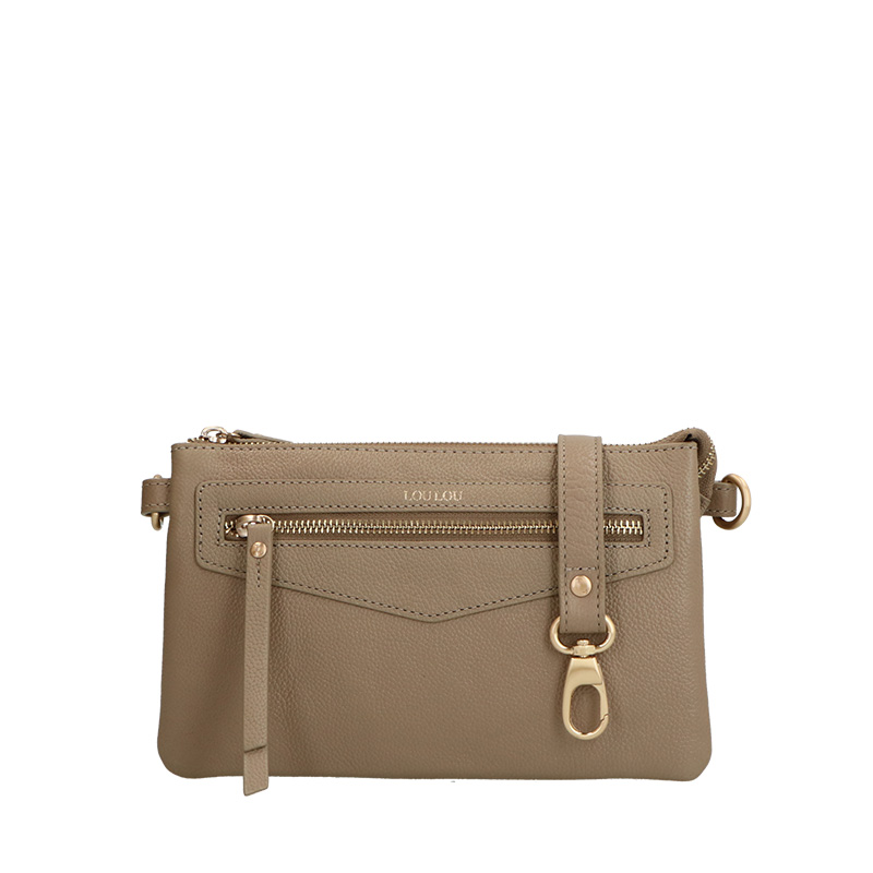 Loulou Essentiels crossbodytas grijs en taupe