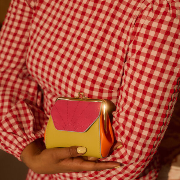 The Sticky Sis Club wallet | il sole | colore | lemon leaf + arancia orange + Positano purple
