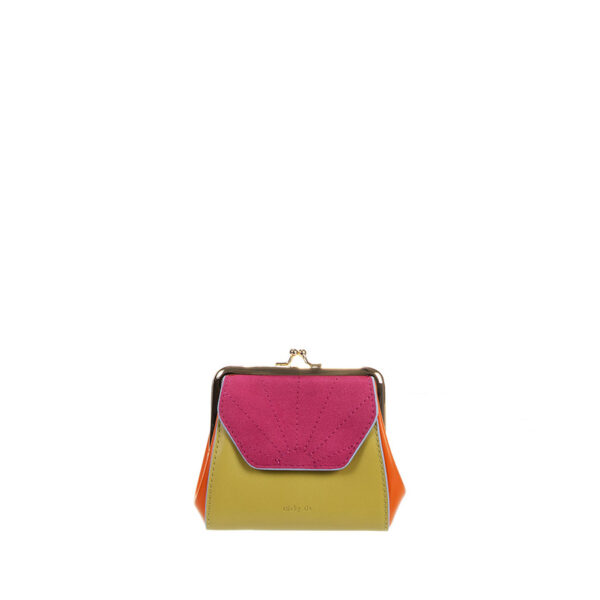 The Sticky Sis Club wallet il sole colore lemon leaf + arancia orange + Positano purple