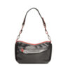 Berba Leren schoudertas Soft 005-845-15 Zwart met Rood
