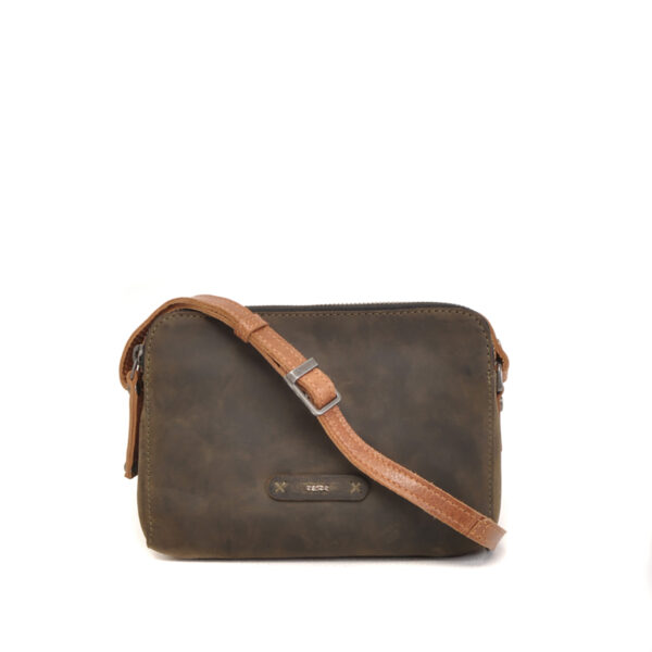 Berba Leren crossbody-tas Barbarossa 825-123-23 Military