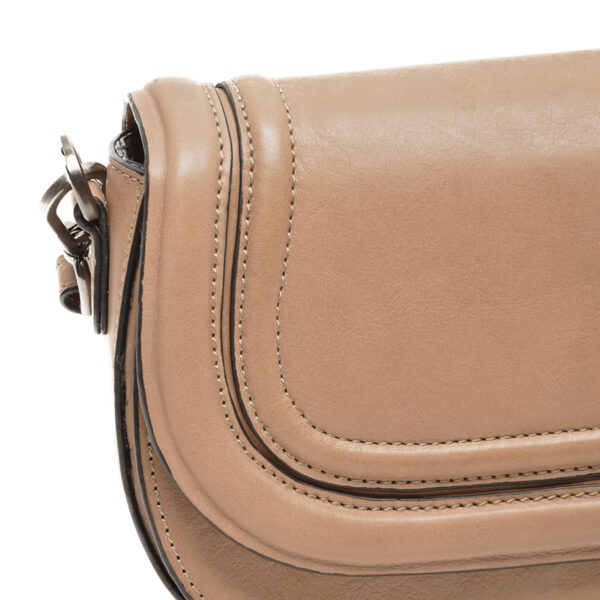 Berba leren crossbody-tas Icons 885-261-76 Taupe
