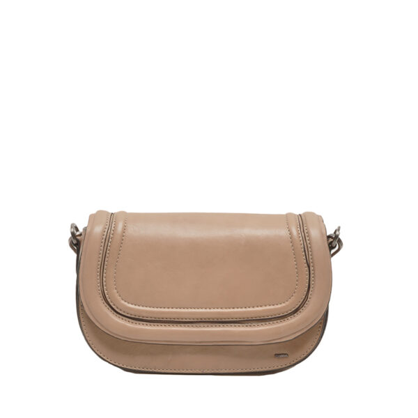 Berba leren crossbody-tas Icons 885-261-76 Taupe