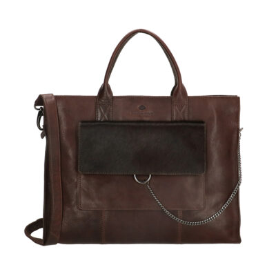 Micmacbags Mendoza Laptoptas 15,5 inch Donkerbruin