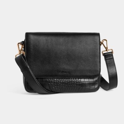 Ted Louise Sylvie Black Light Gold Women's Crossbody Full Grain Zeology-Leather