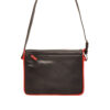 Berba Leren crossbody-tas Soft 005-576-15 Zwart met Rood