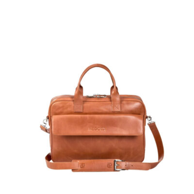 Negotia Leather Alpha Laptoptas 15,6" Bruin