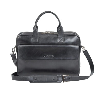 Negotia Leather Alpha Laptoptas 15,6" Zwart