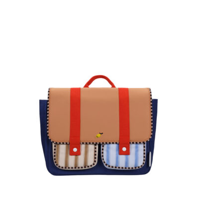 Sticky Lemon schoolbag wonders jane beige + ned blue