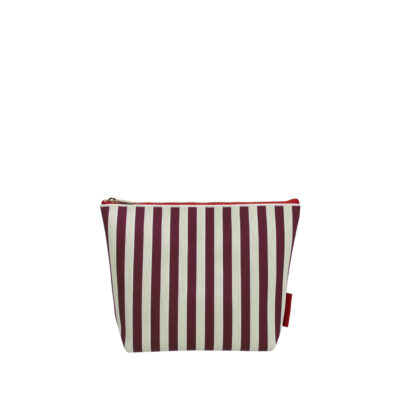 The Sticky Sis Club toiletry bag knitted stripes mist + fig