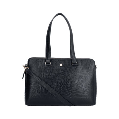 FMME Charlotte Businessbag 15.6' Croco Black